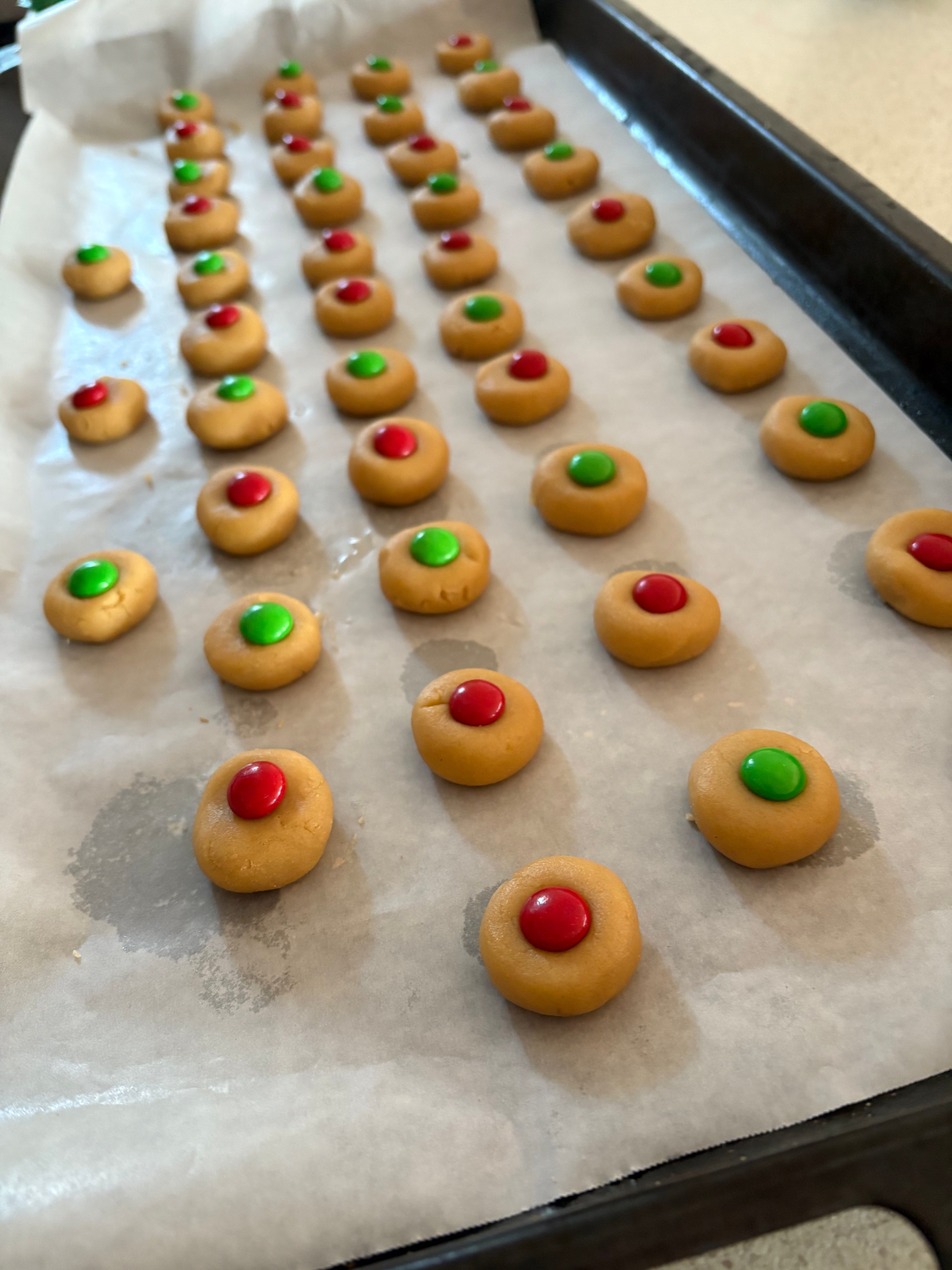 Christmas M+M Cookies - 6 pack (mini)