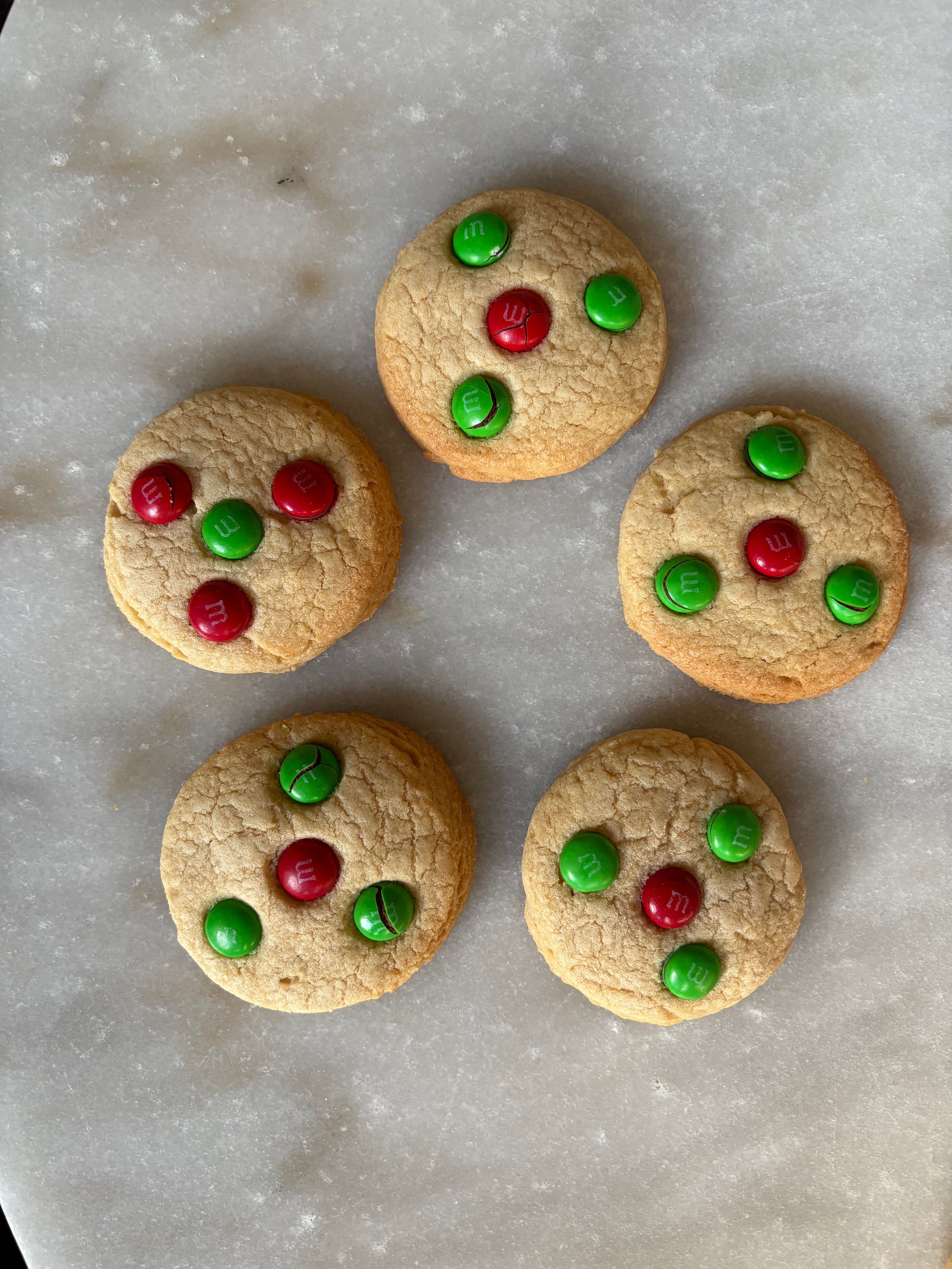 Christmas M+M Cookies - 5 pack (large)
